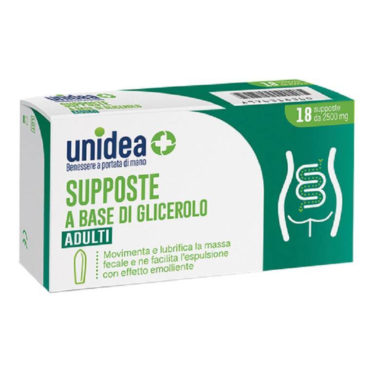 UNIDEA SUPPOSTE GLIC2500MG 18P